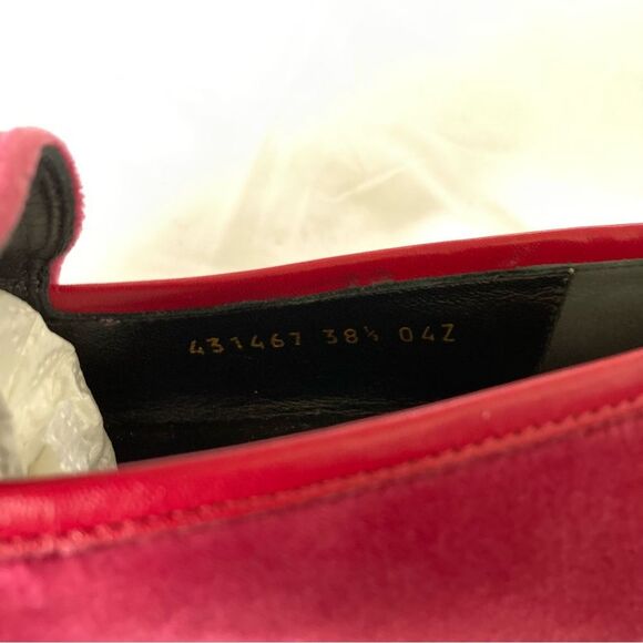 GUCCI 💕Pink 💕 Princeton Loafers Brixton Velvet Bit Loafers Sz. 38.5 - Picture 8 of 11